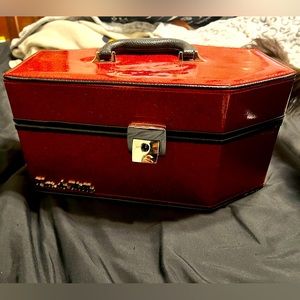 Lux de Ville Sparkly Red Coffin Train Case